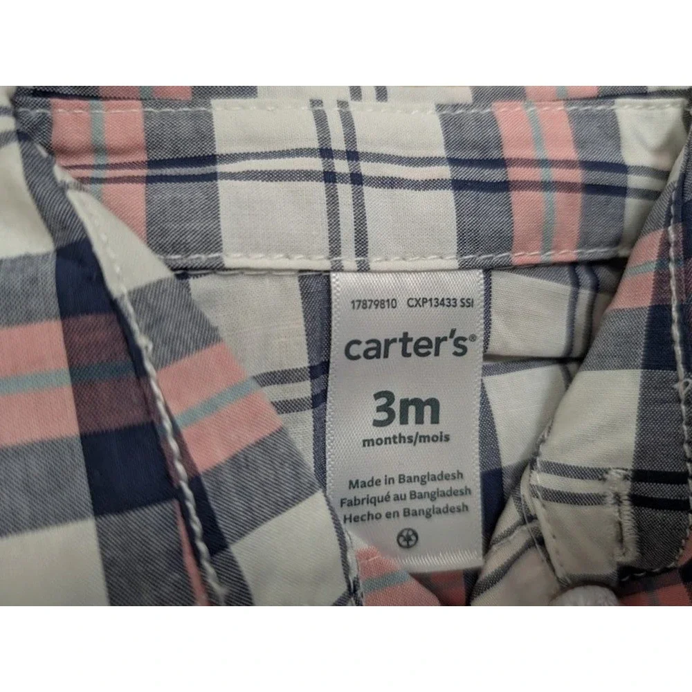 Carter's Baby Boy's Short Set and Dinosaur Tank Top, 100% Cotton, Size 3 Months